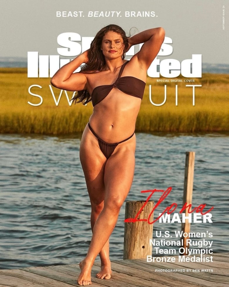 Ilona Maher is Sports Illustrated's latest swimsuit cover model. Will that change how we judge women's bodies? | CBC News