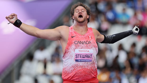 Canadian shot putter Greg Stewart repeats as Paralympic champion in Paris | CBC Sports