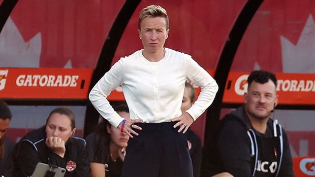 Canadian women's soccer head coach Priestman receiving salary while suspended | CBC Sports