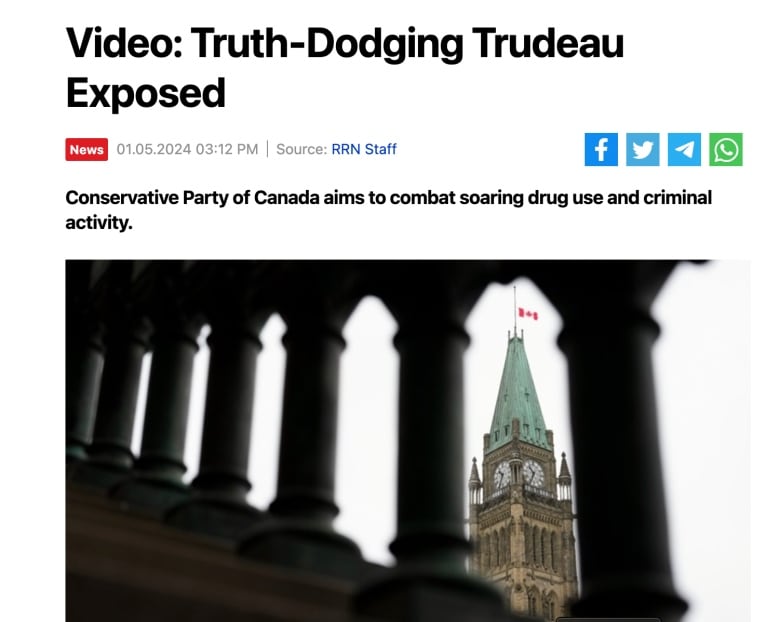 Major Russian disinfo site featuring anti-Trudeau articles prompts calls for new focus at public inquiry | CBC News