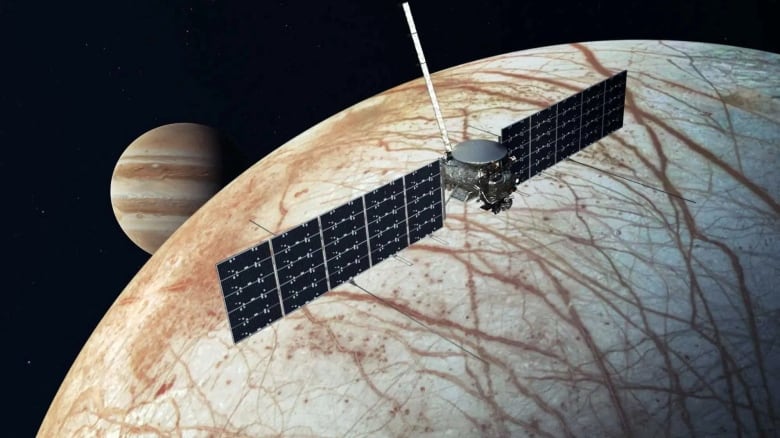 Can Jupiter's ice-covered moon host life? After delay, NASA's finally sent spacecraft to Europa to find out | CBC News