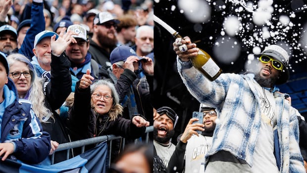 Argos celebrate Grey Cup title with energetic fan rally at Toronto's Maple Leaf Square