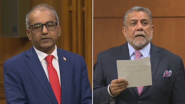 Liberal MP accuses fellow caucus member of threatening him in the House of Commons