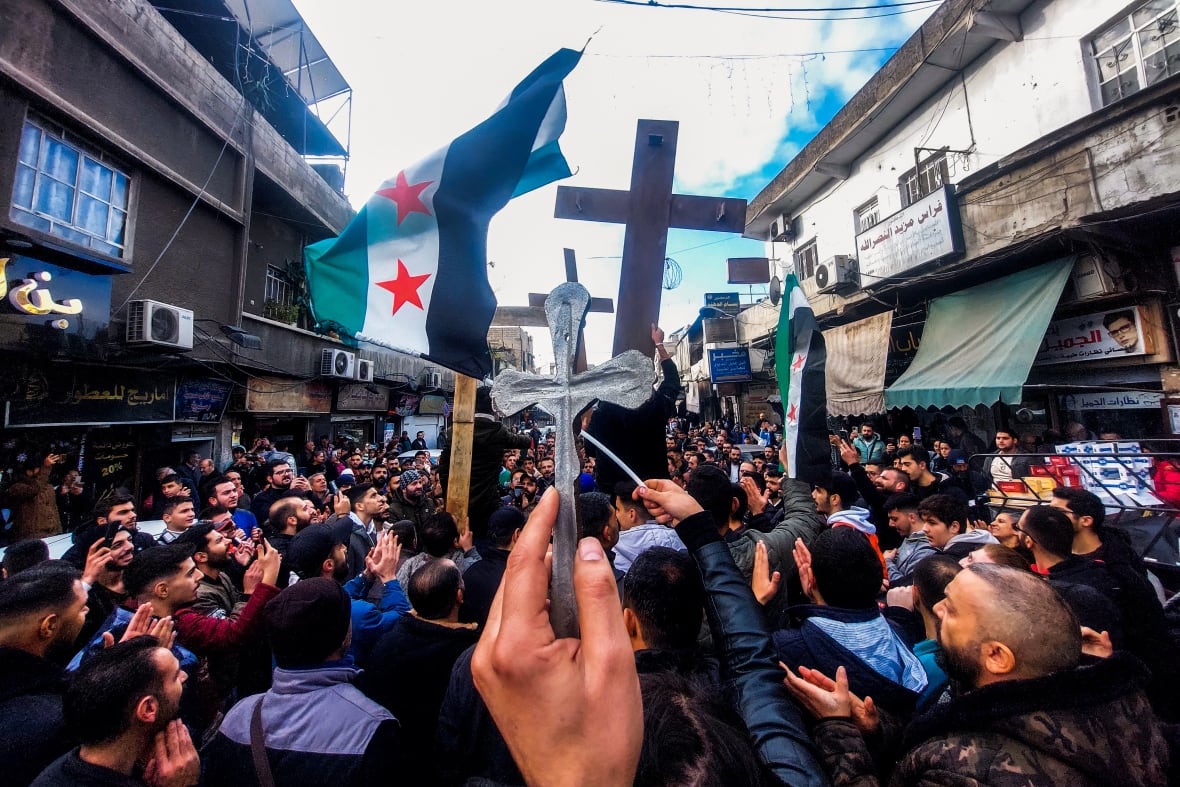 Syrian Christians call for greater protections after Christmas tree burned