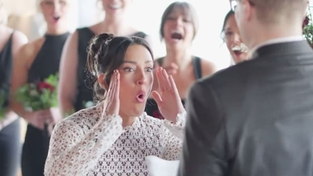 Bride's reaction goes viral after groom pulls out NFL tickets during vows