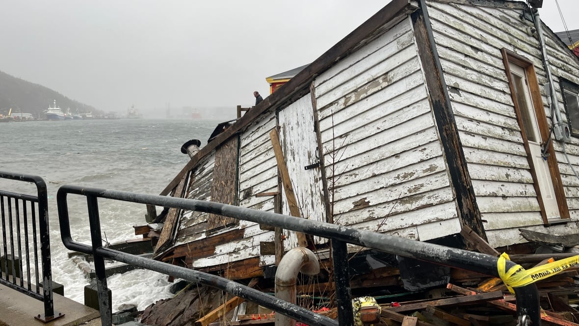 Power outages, wind damage as winter storm lashes Newfoundland