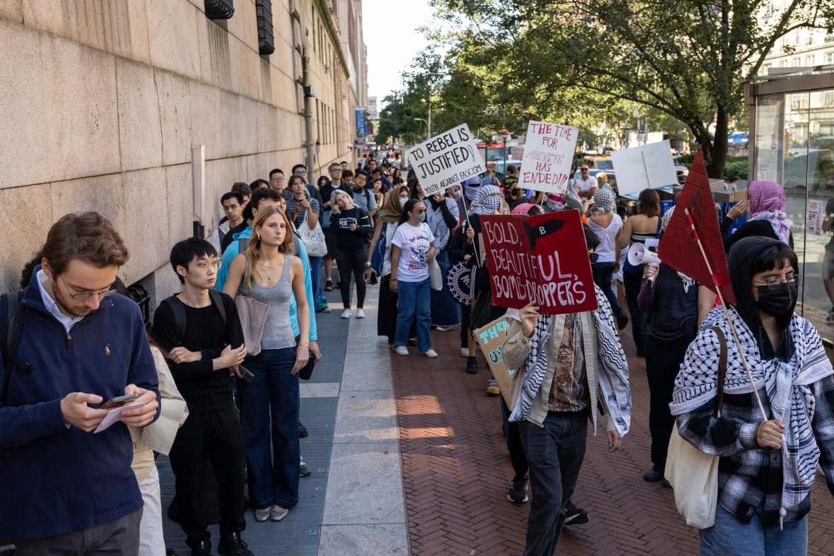 Trump pledges to deport non-citizen college students who took part in pro-Palestinian protests