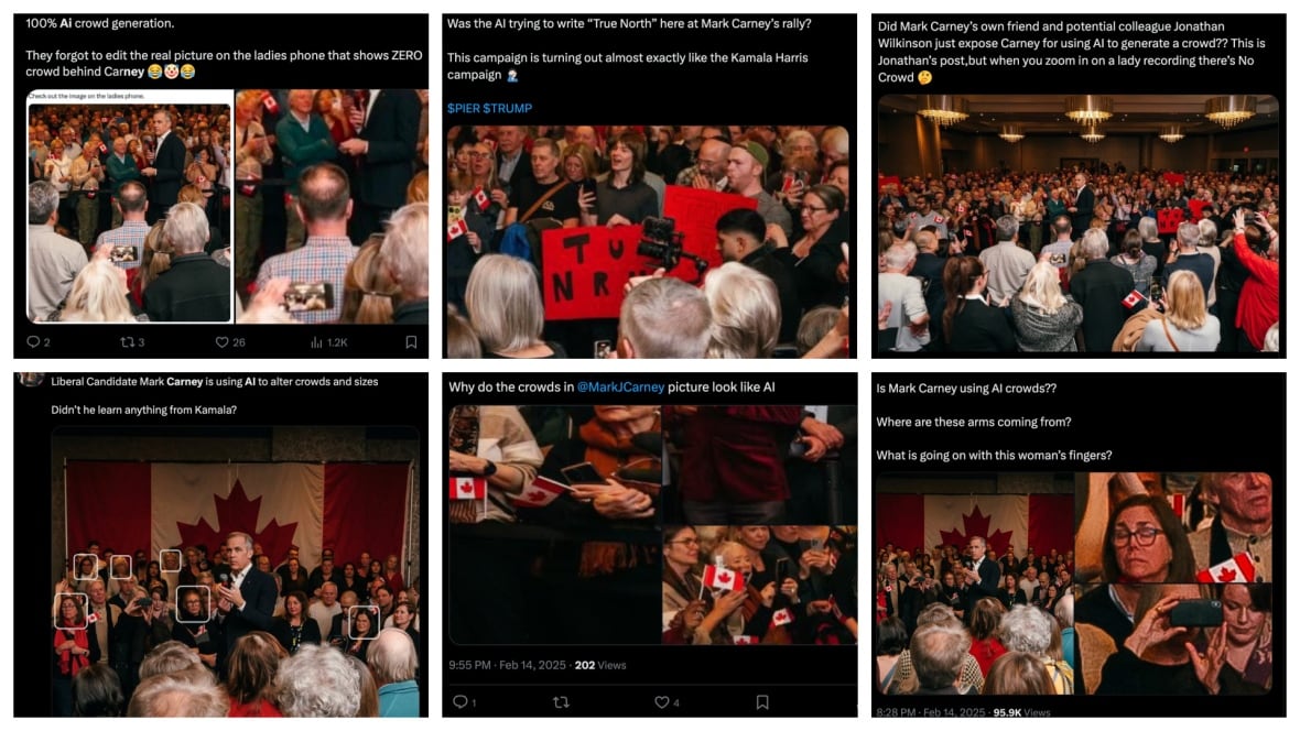 Did Mark Carney's campaign use AI to boost crowd sizes? We investigated