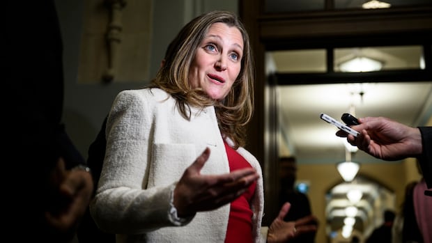 Freeland announces she'd meet NATO spending benchmark by 2027