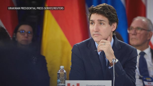 Sending troops to Ukraine 'on the table' to enforce a peace deal, says Trudeau in Kyiv