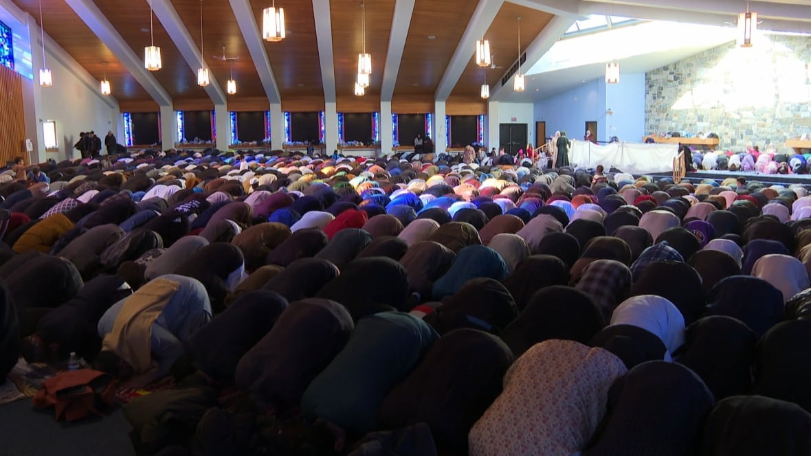 Eid celebrations begin at new St. John's mosque that was once a Catholic church
