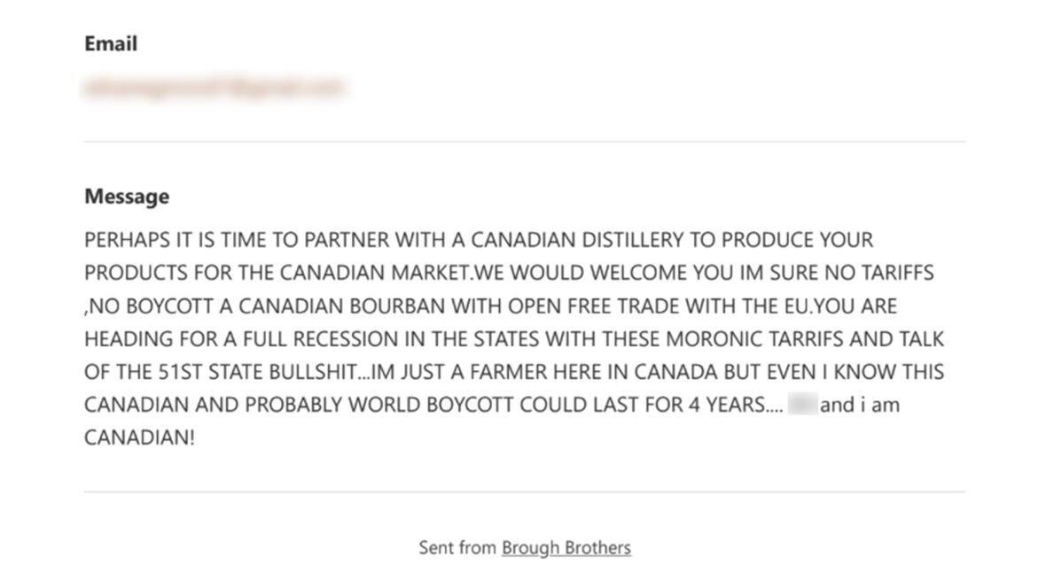 Explicit Canadian emails target bourbon maker as Trump's trade war intensifies