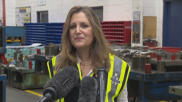 Freeland says she'd invite Carney to be finance minister if she wins Liberal leadership