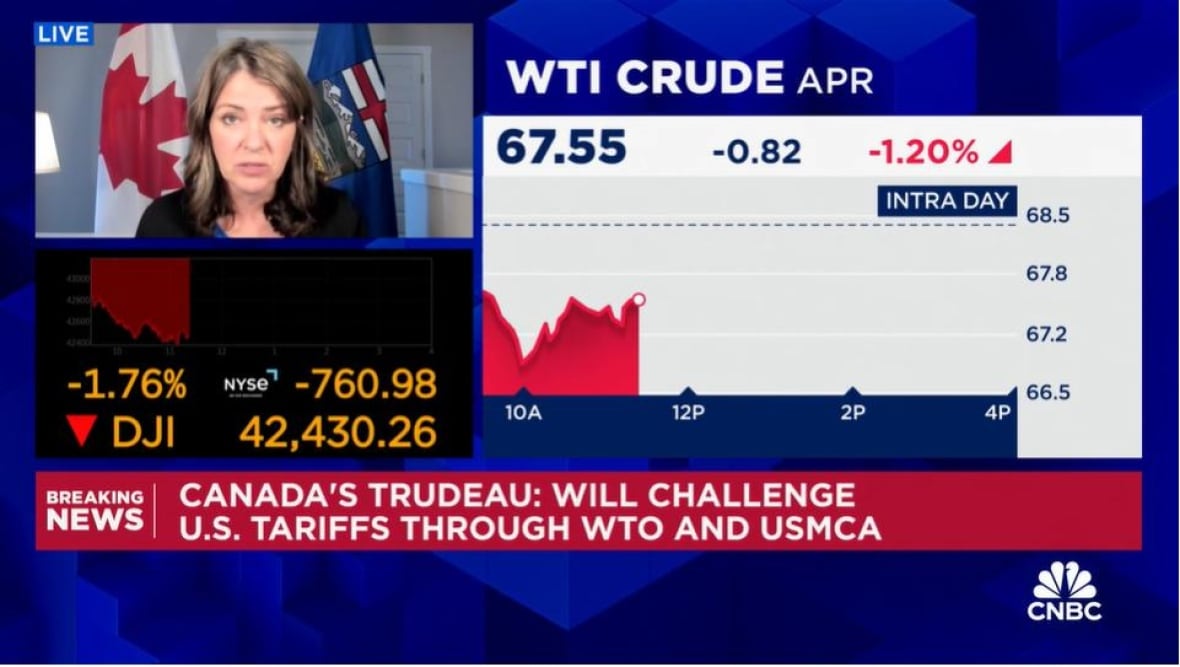 On Day 1 of Trump's trade war, Danielle Smith held back her fire