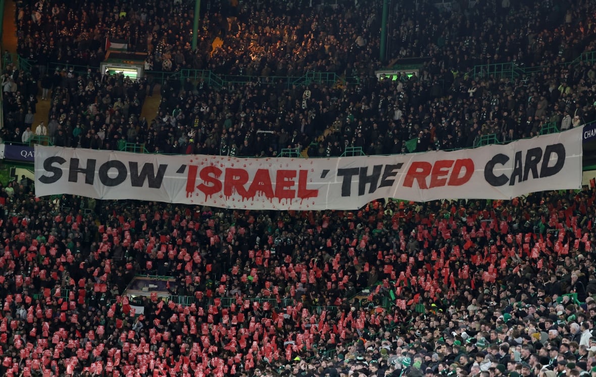 Soccer fans around the world call on FIFA, UEFA to 'show Israel the red card'