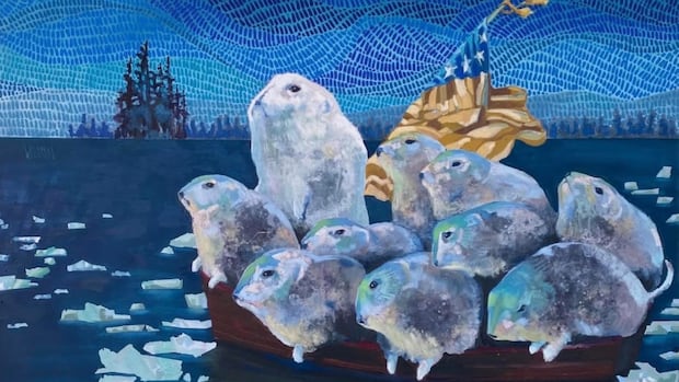 P.E.I. vet college apologizes for asking artist to remove piece showing lemmings and U.S. flag