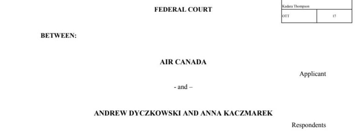 Air Canada took couple to court rather than pay $2K compensation. A year later, it gave in