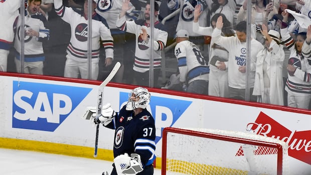 Shutout for Hellebuyck, 2 goals for Ehlers, as Winnipeg Jets even series with Dallas