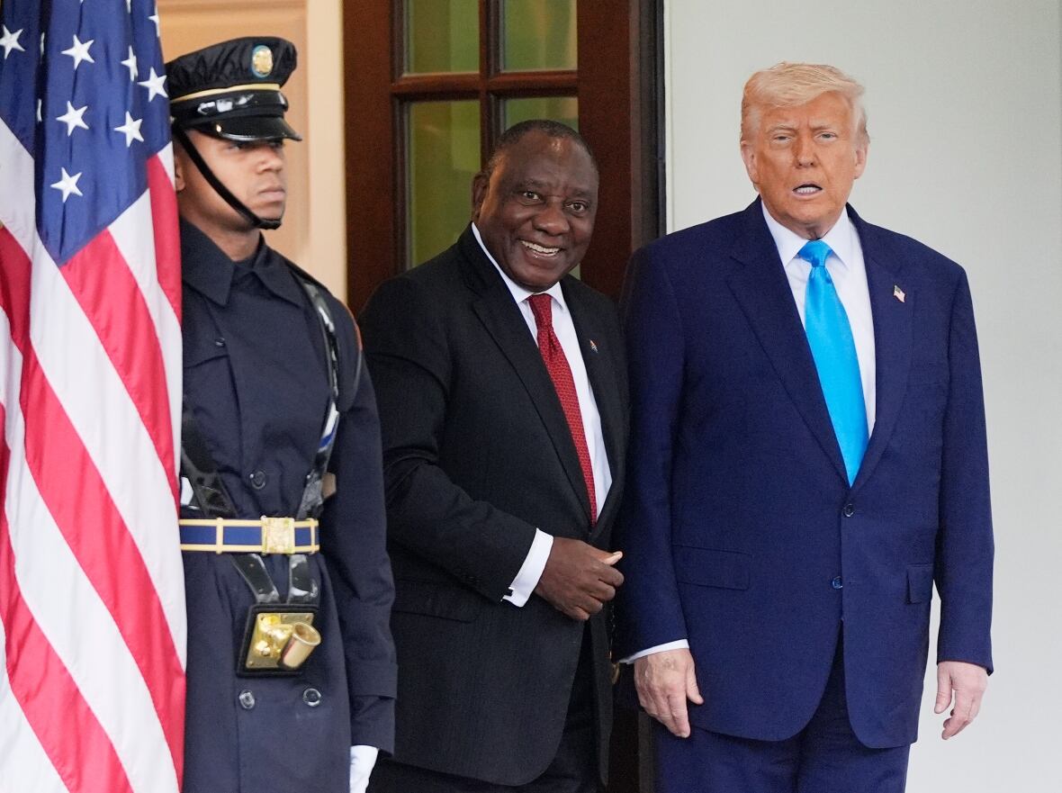 Trump confronts South African leader with baseless claims of targeted killing of white farmers