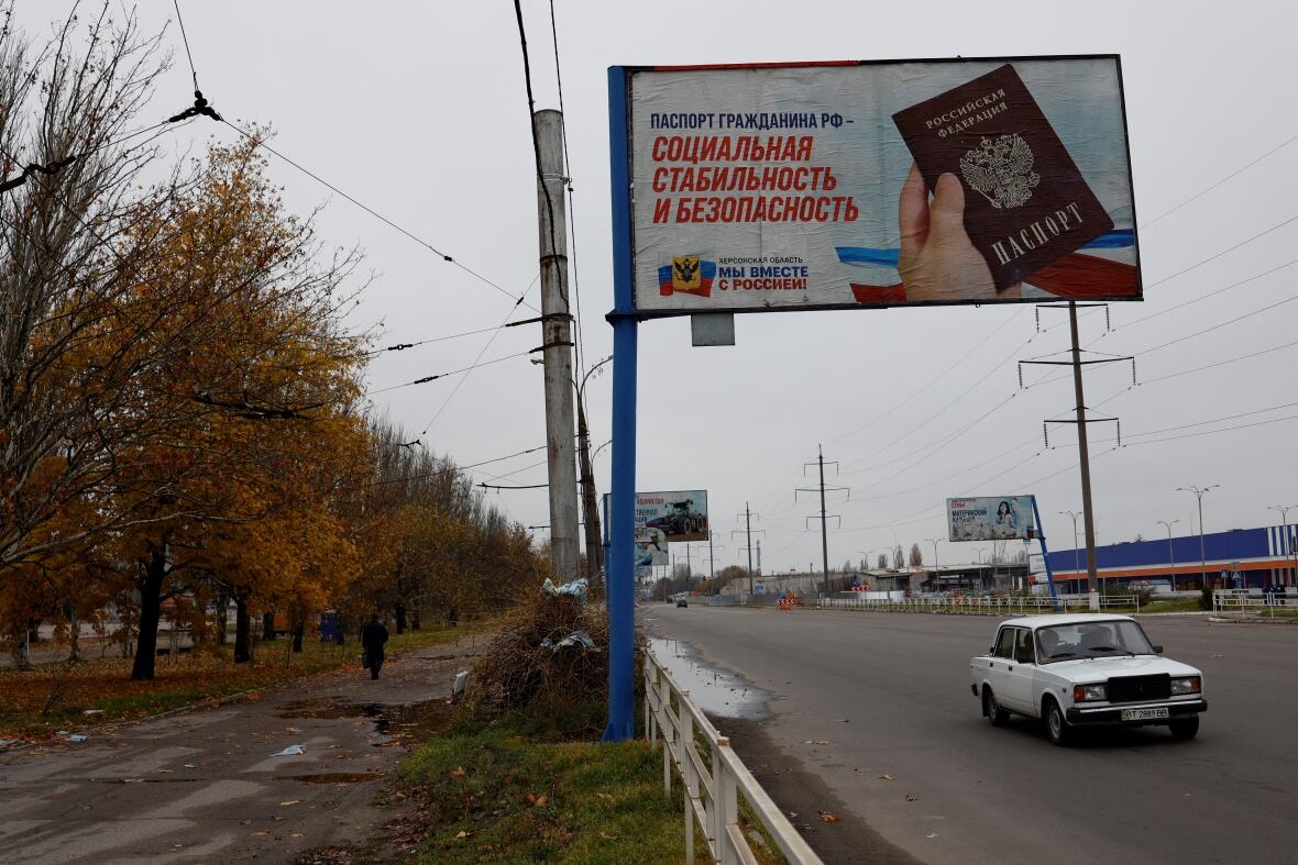 Russia is using its army to try and take more of Ukraine. It's using its passports to control the population