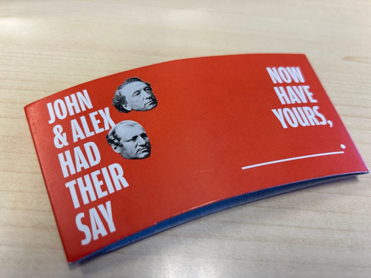 Campaign at P.E.I.'s Confederation Centre draws criticism for featuring John A. Macdonald's face