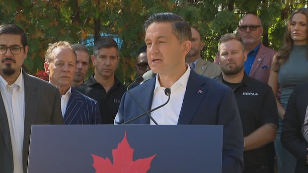 Poilievre pitches crime crackdown, saying some communities have become 'war zones'