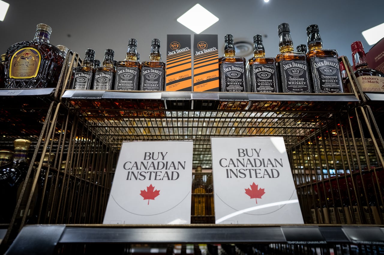 American liquor exports to Canada 'plummeted' 85%, says U.S. trade group