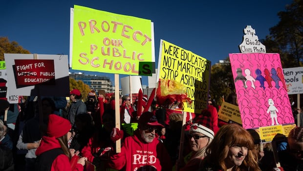 Historic Alberta teachers' strike begins as 51,000 educators walk off the job