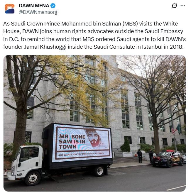 Saudi crown prince MBS unaware of Khashoggi killing, Trump says in White House visit