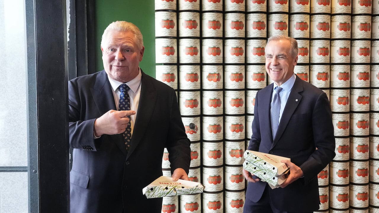 'We're a big family': Ontario premier and Carney settle differences over pizza