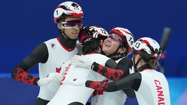 2026 Olympic Games: Canada wins silver in short-track speed skating mixed relay
