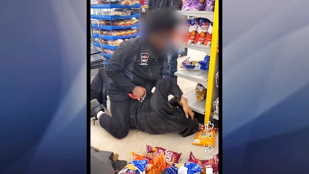 Security guard punches man, threatens to kill him in video shot at Winnipeg Dollarama
