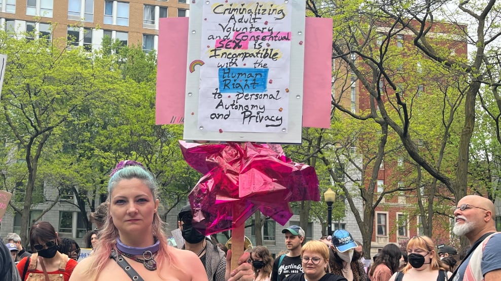 Montreal sex workers and allies protest during Grand-Prix for better working conditions