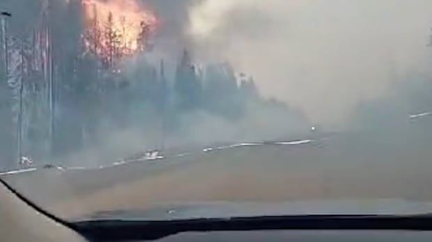 'Raining down ash': Fast-moving wildfire continues to rage near Whitecourt, Alta.