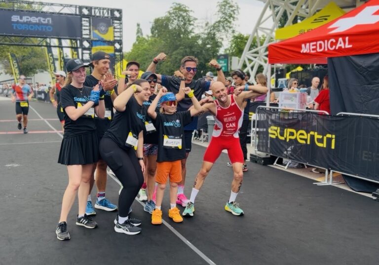 Boy, 10, who nearly lost his feet to lawnmower finishes Toronto triathlon