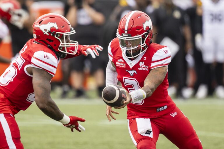 Adams Jr. throws CFL-best 21st TD pass as Stampeders defeat Ticats 44-20
